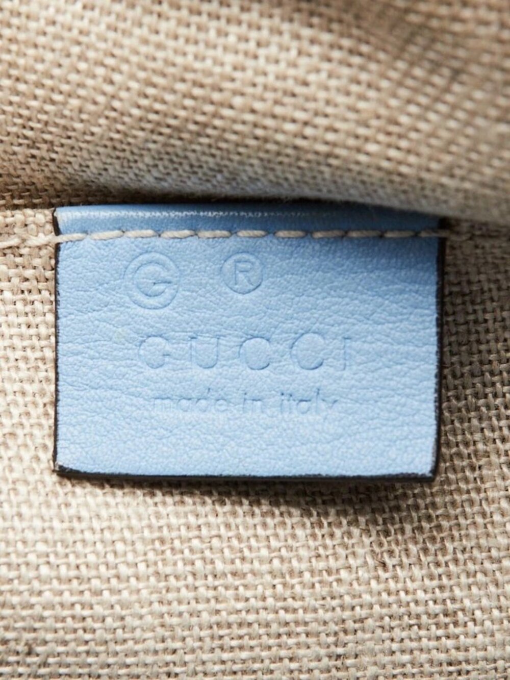 Gucci Light Blue Micro Guccissima Leather Crossbody Bag - Picture 7 of 10